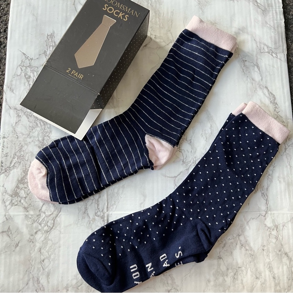 markings by cr gibson groomsmen socks 2 pairs size 10-13 July sale